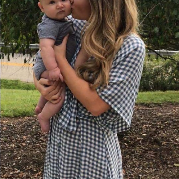 Blue and white midi dress - Picture 6 of 6